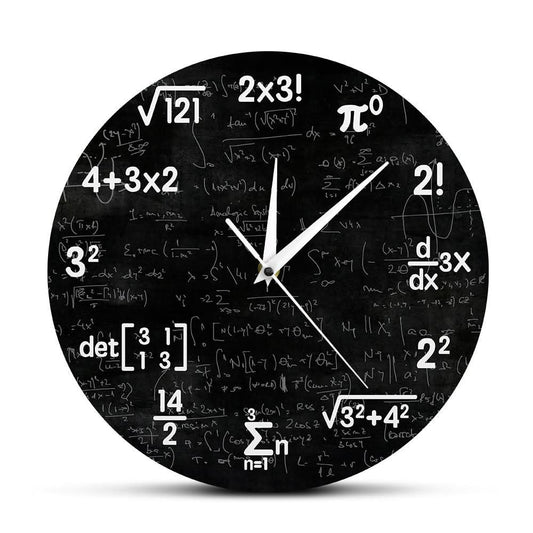 Skorter | Mathematical Wall Clock with Black Symbol Design