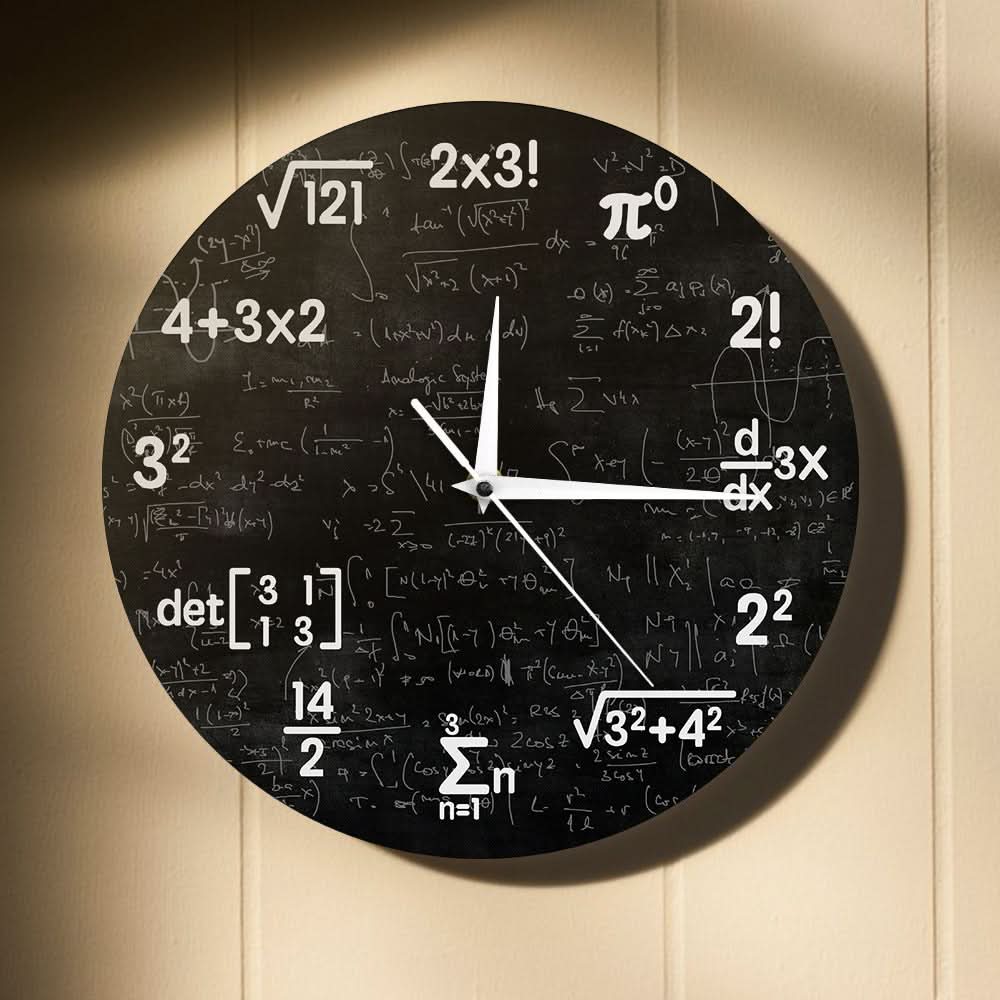 Skorter | Mathematical Wall Clock with Black Symbol Design