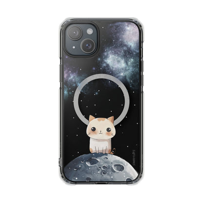 Skorter | Fluff's - Cosmo the Cat in Space Magnetic Clear Case for iPhone Series