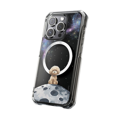 Skorter | Fluff's - Pookie the Poodle in Space Magnetic Clear Case for iPhone Series