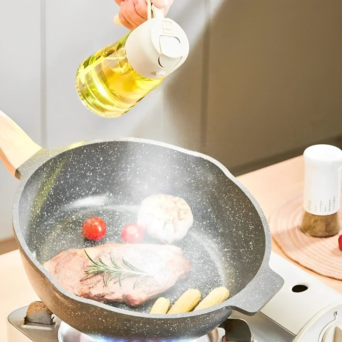 Skorter | 2-in-1 Olive Oil Dispenser & Sprayer – Perfect for Cooking, Salads, and BBQ