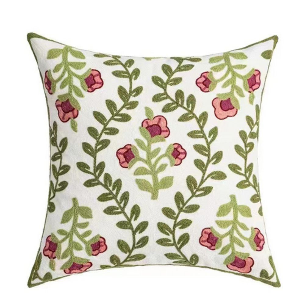 Skorter | Ethereal Embroidery Floral Cushion Cover