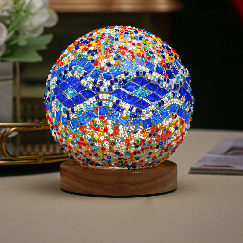 Skorter | Spherical LED Dimmable Glass Bohemian Baroque Table Lamp