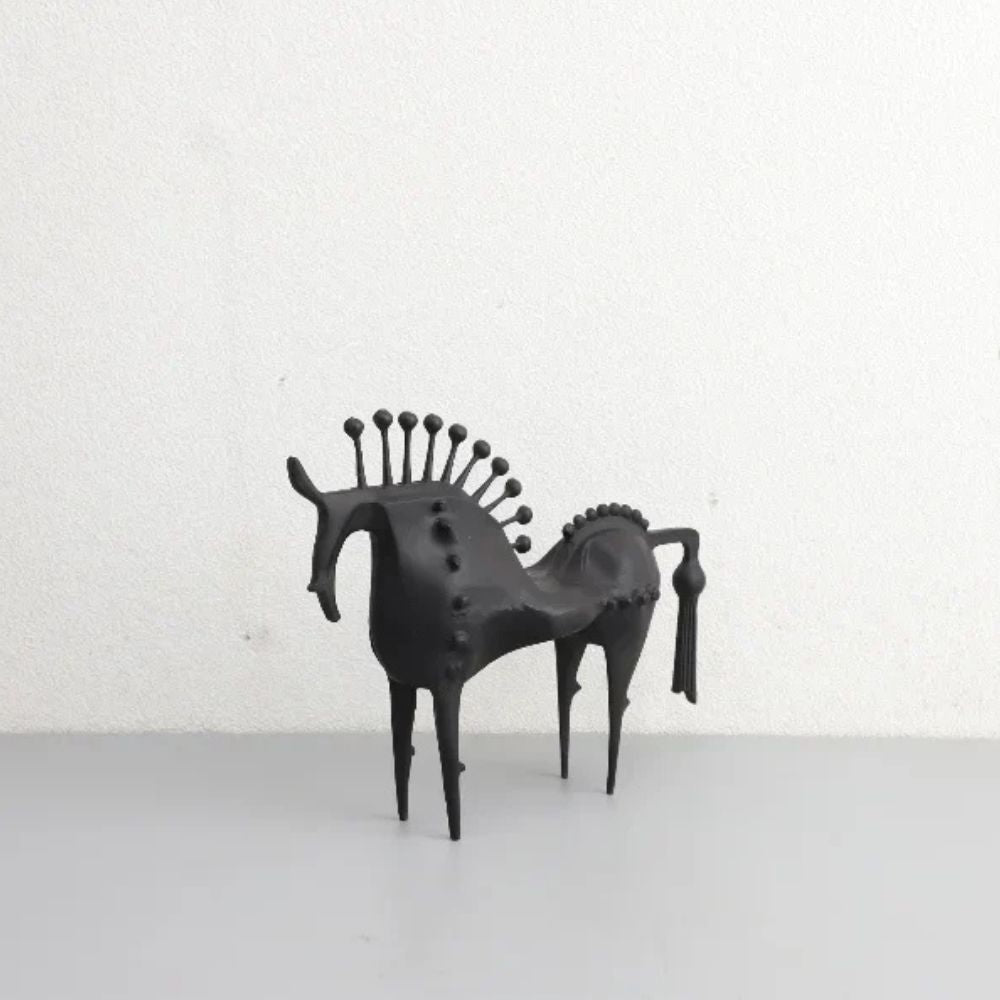 Skorter | Black Stallion Metal Sculpture