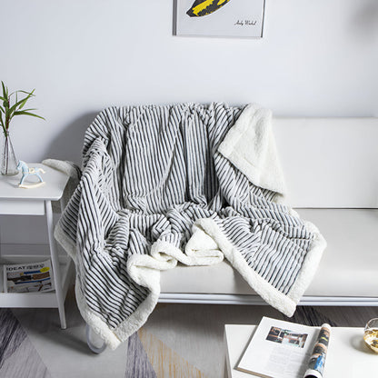 Skorter | Fluffy Stripes Sherpa Blanket