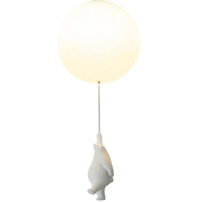 Skorter | CloudBear Kids Ceiling Light – Bear & Balloon LED Pendant Lamp for Nursery and Bedroom Decor