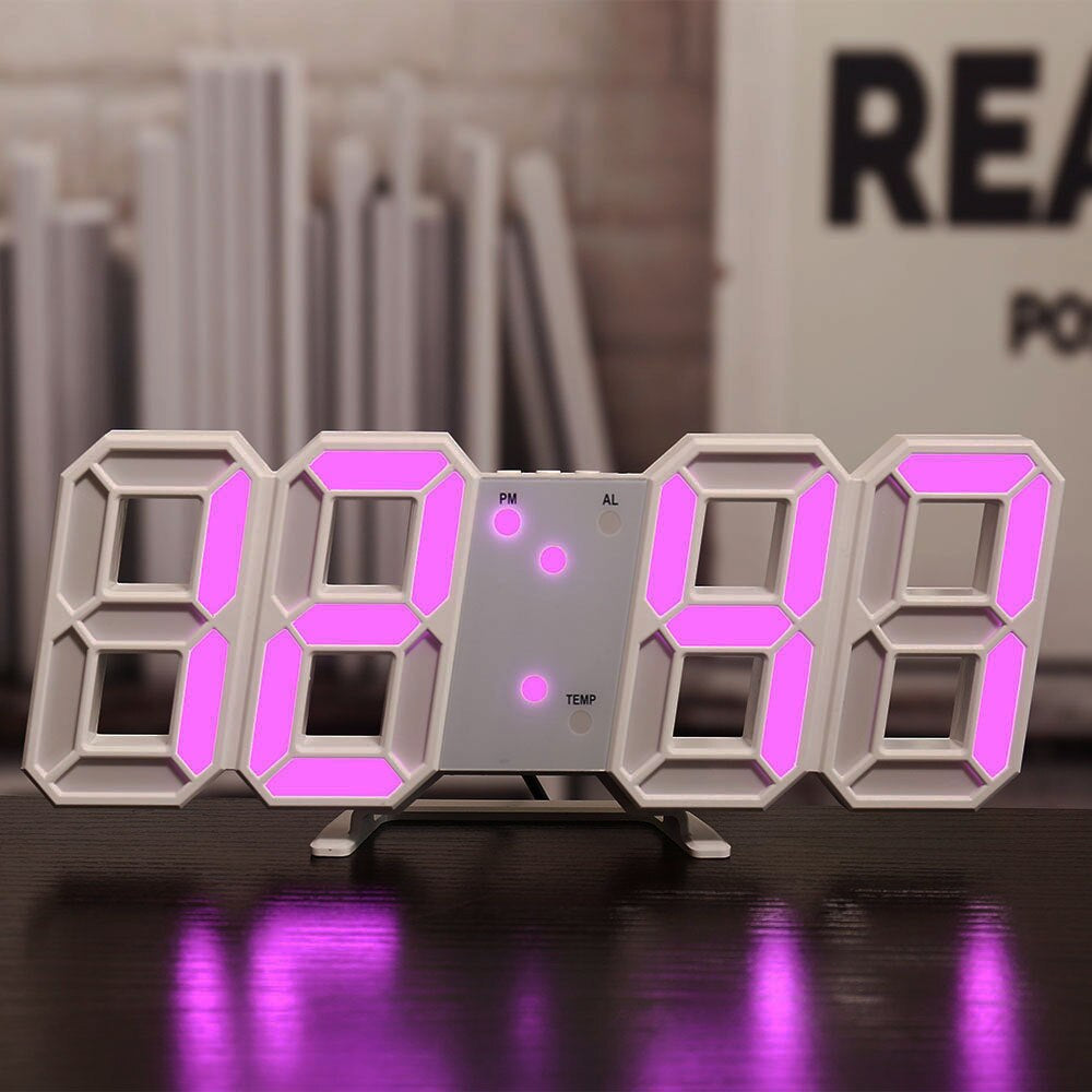 Skorter | LED-Digital Wall Clock - Temperature and Alarm