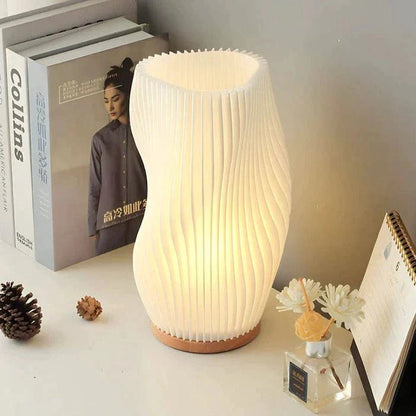 Skorter | Wavecrest Table Lamp – Soft Glow Designer Lamp with Dimmable Warm & Natural White Light