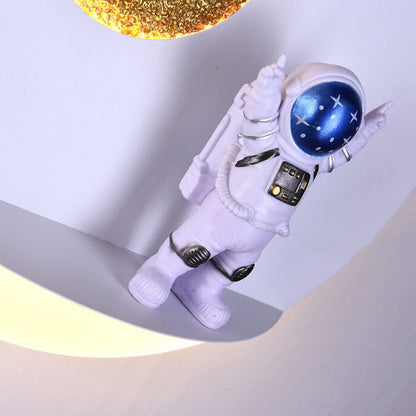 Skorter | Contemporary Creative Iron Resin Round Astronaut LED Wall Light Lamp for Bedroom