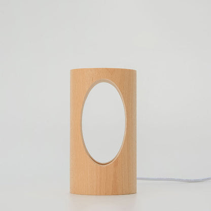 Skorter | Japanese solid wood rectangular column LED night lamp USB table lamp