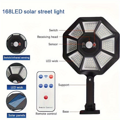 Skorter | SolarSecure - 168 LED Gate Lighting with Motion Sensor and Remote Control