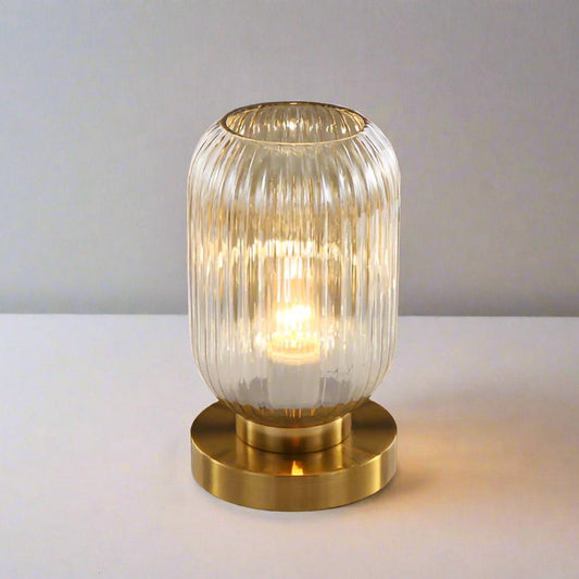 Skorter | Nordic Glass Table Lamp – Modern Stained Glass Accent Light