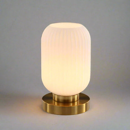 Skorter | Nordic Glass Table Lamp – Modern Stained Glass Accent Light