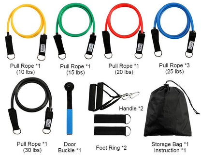 Skorter | Multifunction Home Latex Fitness Pull Rope, Portable Exercise Equipment Tensile Elastic Resistance Band