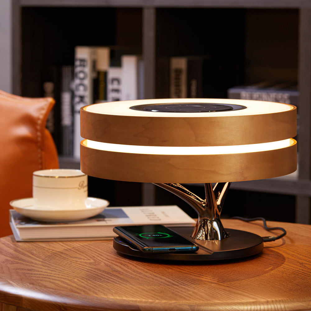 Skorter | The Modern Series Table Lamp with Speaker and Wireless Charger