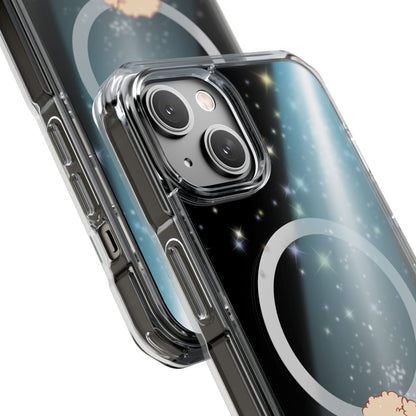 Skorter | Fluff's - Pookie the Poodle Beaming in Space Magnetic Clear Case for iPhone Series