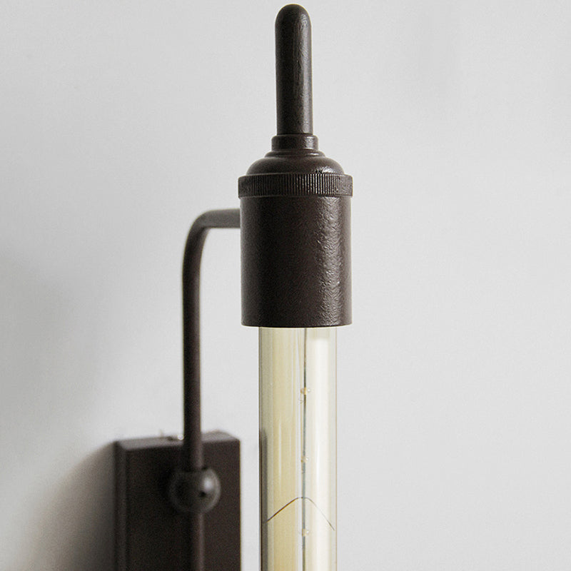 Skorter | Metallic Linear Small Wall Lamp 1 Light Modern Stylish Wall Light in Black for the Front Door