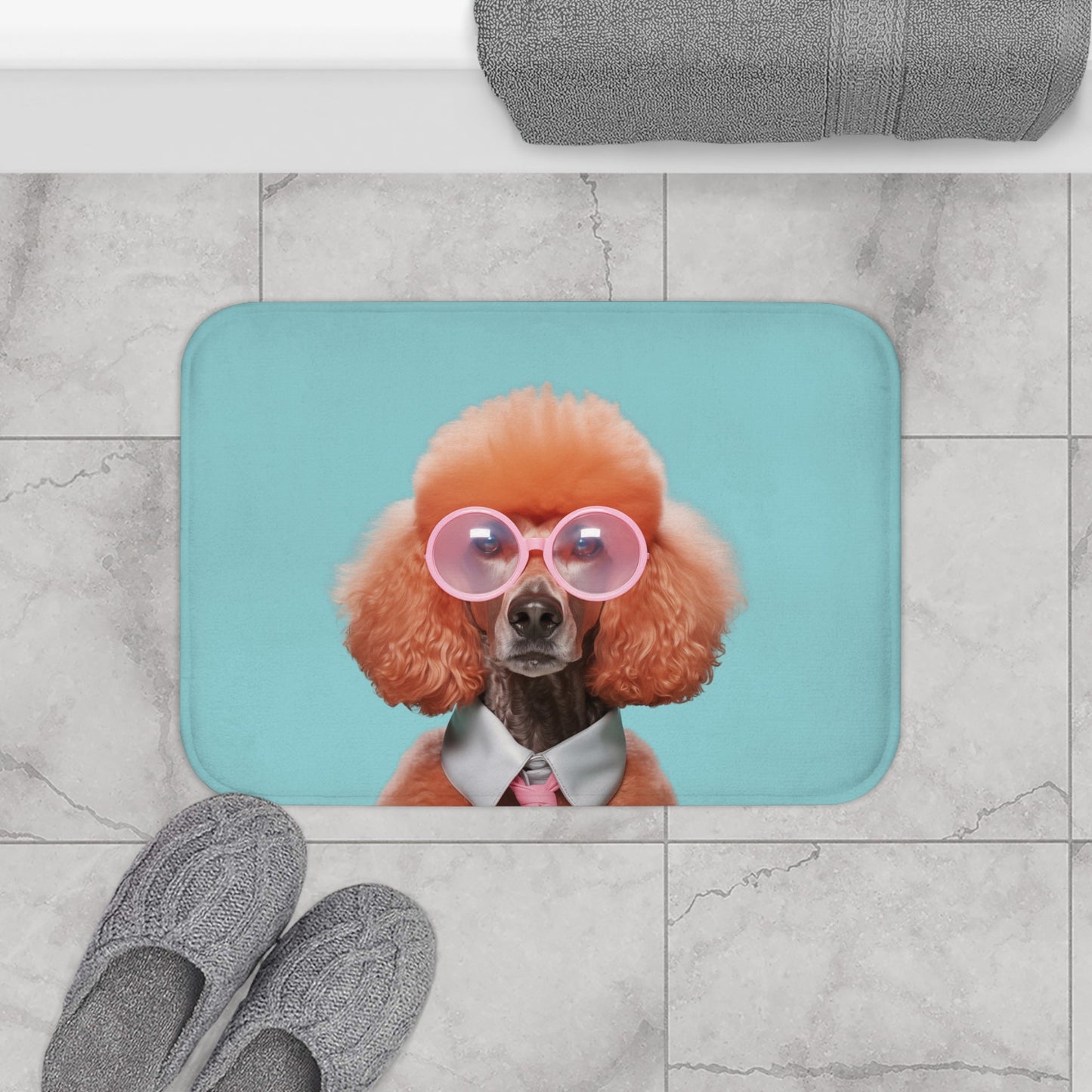 Skorter | Dog with Shades Bath Mat
