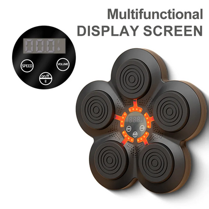 Skorter | RhythmBox Väggtränare – Smart Bluetooth-boxningsmaskin med musik och LED-reaktion