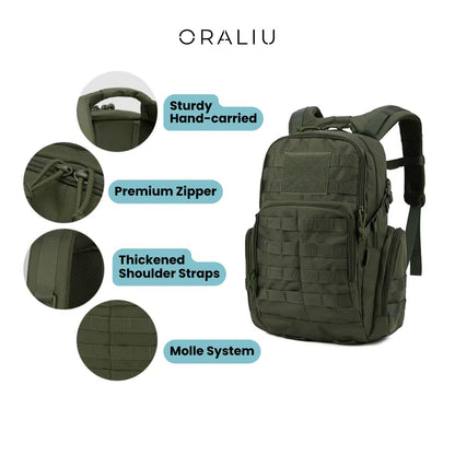 Skorter | 25L Tactical Backpack – Water-Resistant Rucksack with MOLLE System & Hydration Compartment