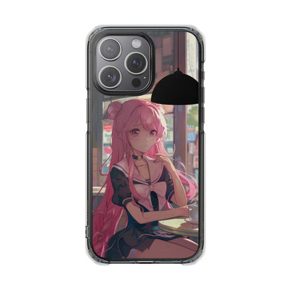 Skorter | Cafe Chilling Anime Girl Magnetic Case for iPhone