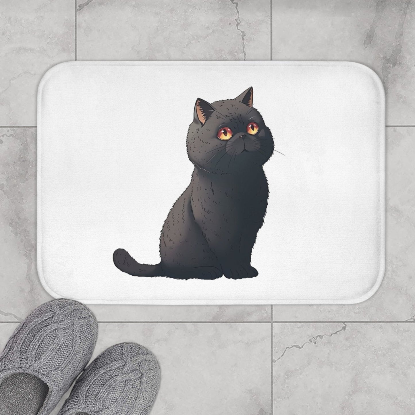 Skorter | Cartoon Black Cat Bath Mat