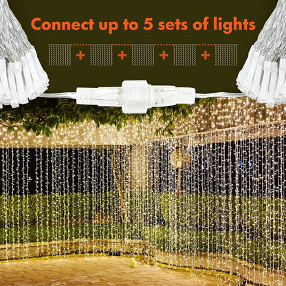 Skorter | 300 LED Window Top Light Sources For Wedding, Party, Home, Garden, Bedroom, Warm White