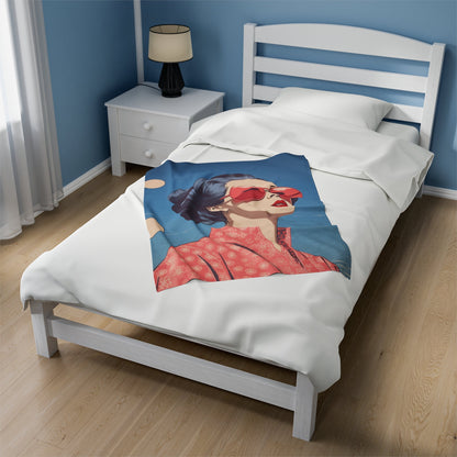 Skorter | Chic Sakura Shades Blanket Plush Throw