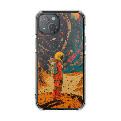 Skorter | Astronaut on Planet X Magnetic Clear Case for iPhone Series
