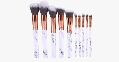 Skorter | Chic Brush Set with Marble Handle - Versatile Luxuriously Looking Brushes