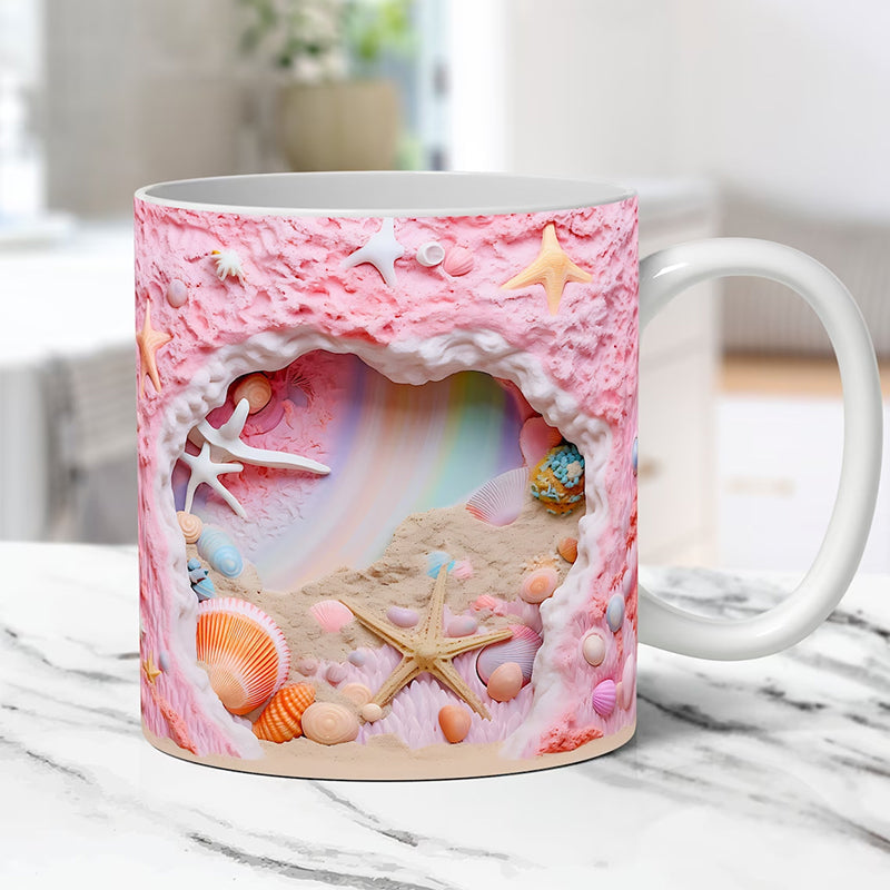 skorter | 3d Ocean Beach Breakthrough Theme Coffee Mug