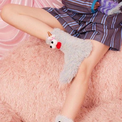 Skorter | Coral velour three-dimensional original socks