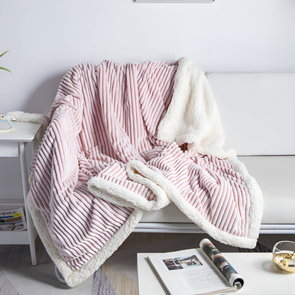 Skorter | Fluffy Stripes Sherpa Blanket