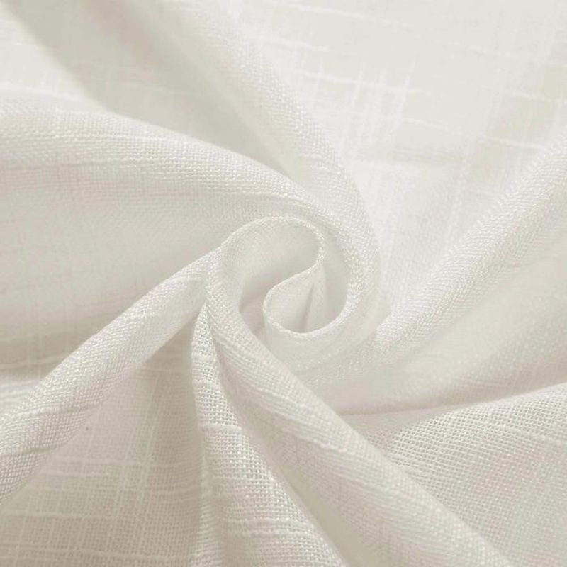 Skorter | Ela Linen Appearance Semi Transparent Curtains Tulle