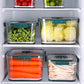 (US Only)Superior Food Storage Container for fridge with Freshness Timer Lid & Drain Tray