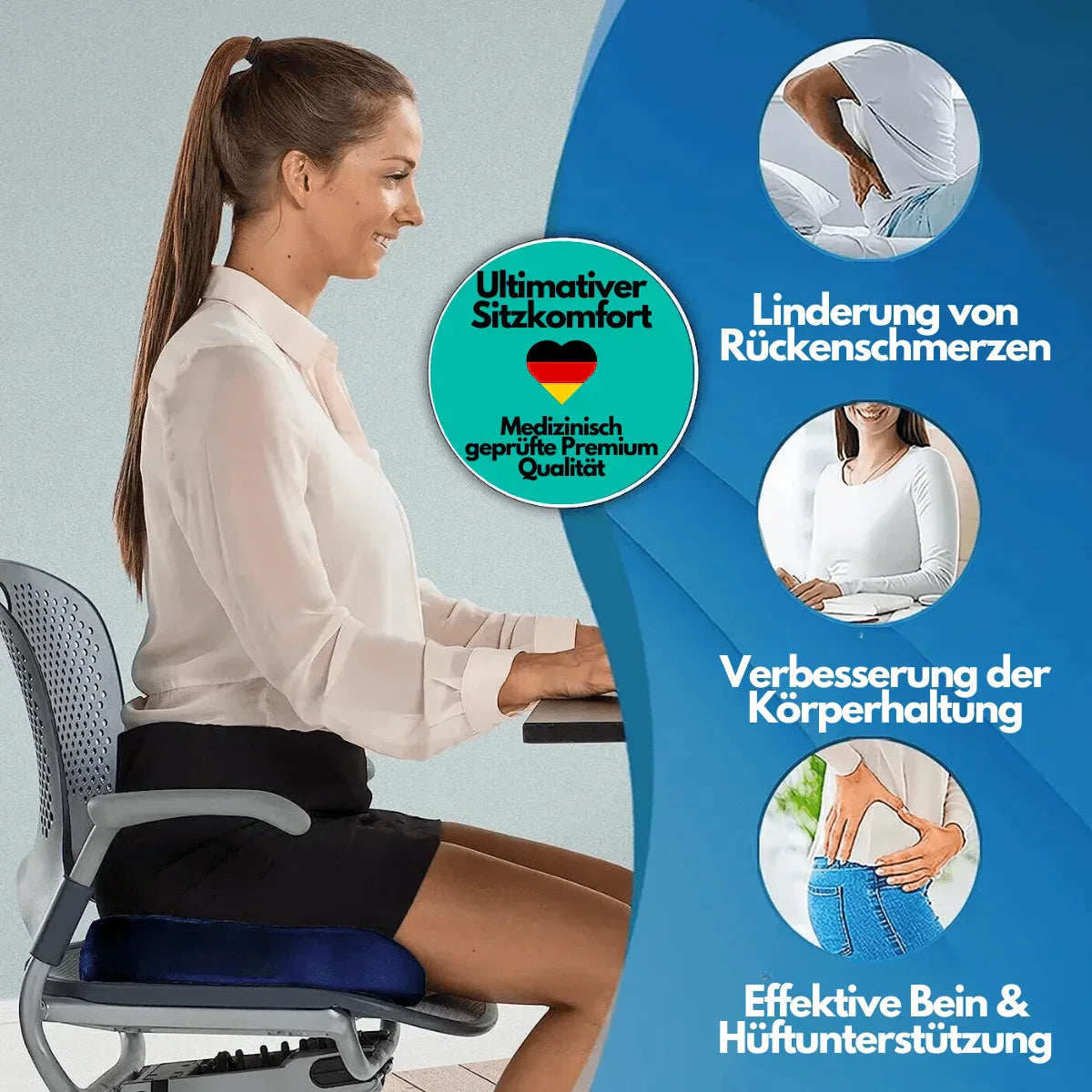 Skorter | Ergonomic 4D Comfort Seat Cushion with Orthopedic Support
