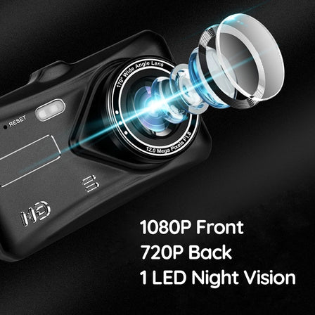 Skorter | Wireless Dashboard Camera for Vehicle Car Front and Rear Double