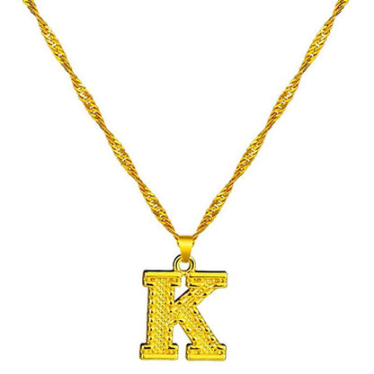 Skorter | 18K gold-plated initial letter necklace