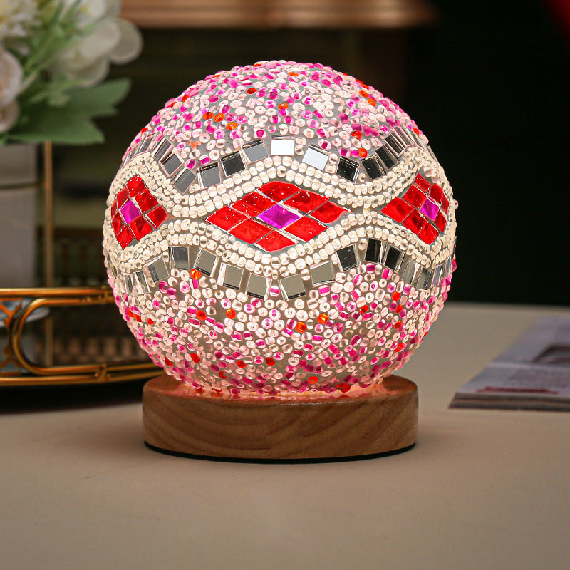 Skorter | Spherical LED Dimmable Glass Bohemian Baroque Table Lamp
