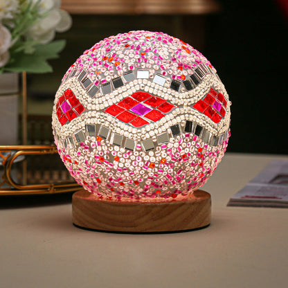Skorter | Spherical LED Dimmable Glass Bohemian Baroque Table Lamp