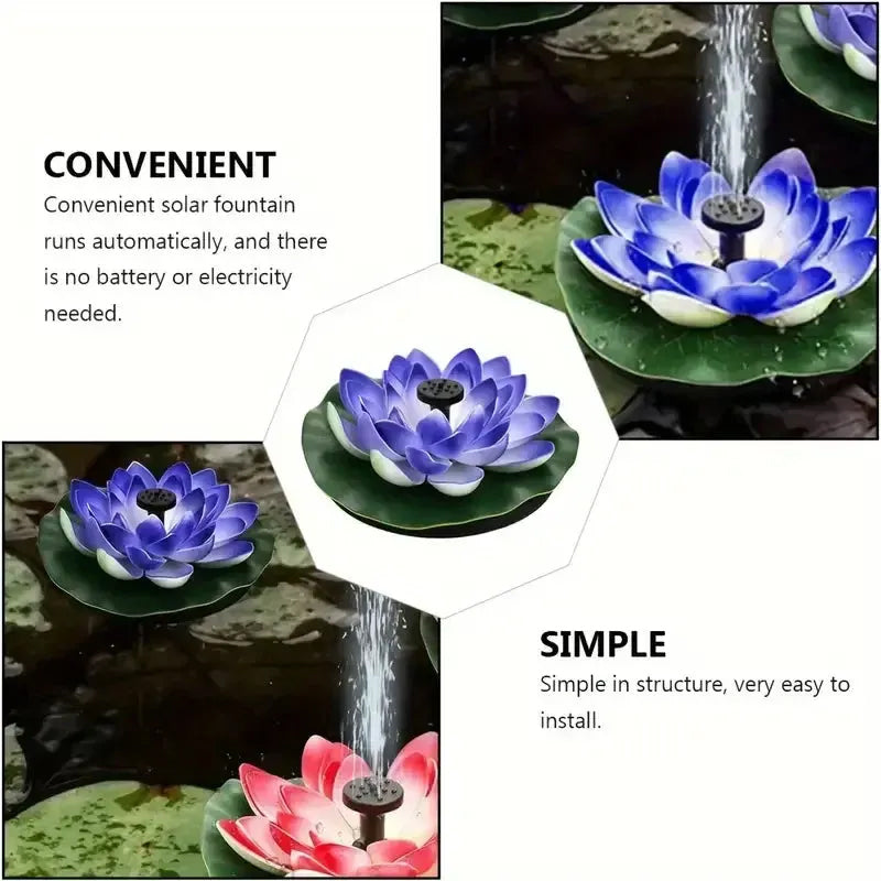 Skorter | Lotus-shaped solar fountain pond decoration
