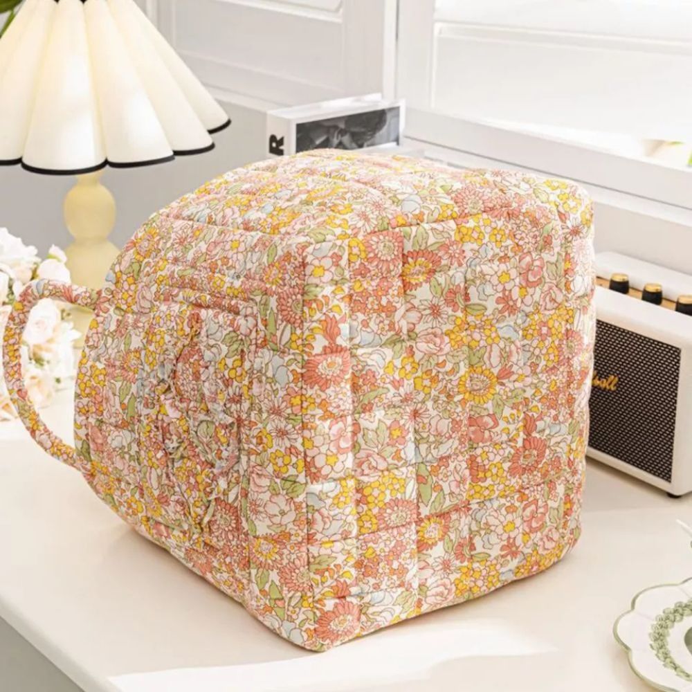 Skorter | Floral Canvas Storage Basket for Home Organization