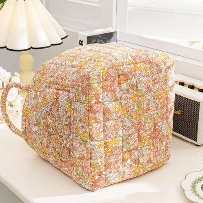 Skorter | Floral Canvas Storage Basket for Home Organization