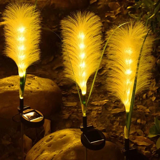 Skorter | Decorative Rattan Garden Lighting – Solar Lamp in Grass Design for Outdoor Use