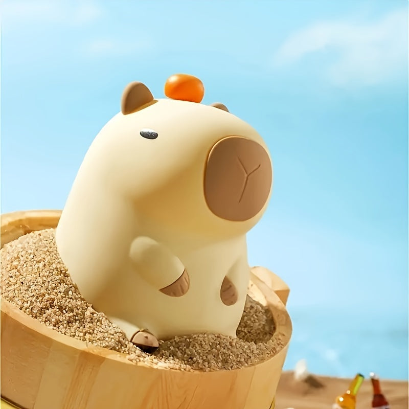 Skorter | CapyGlow - Cute Capybara Night Light with USB Rechargeable Silicone Lamp