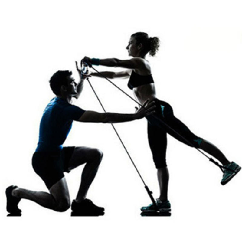 Skorter | 8-in-1 Portable Pilates Bar Kit with Resistance Band, Foot Loop, Ideal for Home Total Body Workout, Gym, Weightlifting