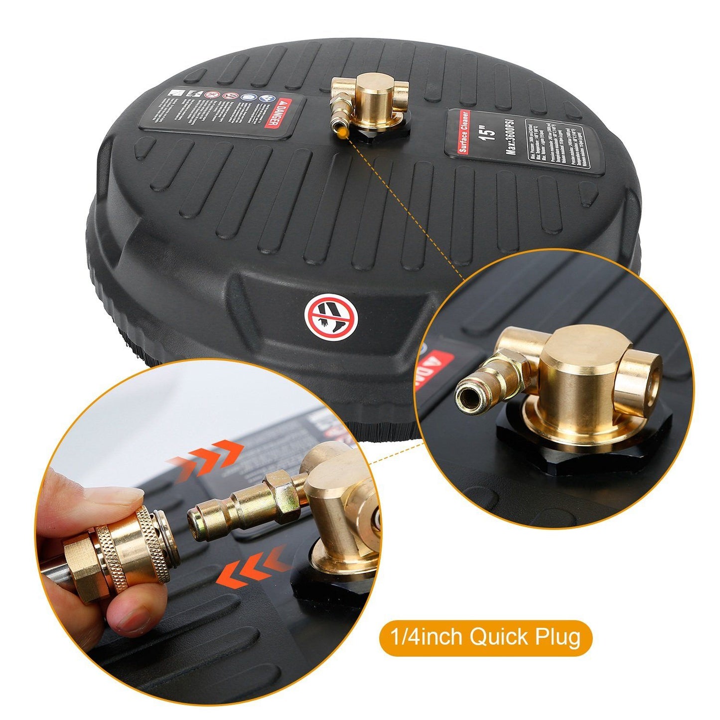 Skorter | 15" High Pressure Flat Surface Cleaner