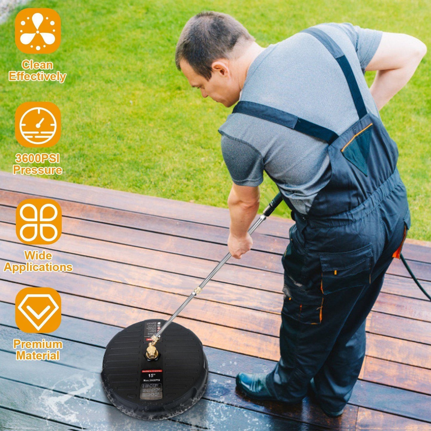 Skorter | 15" High Pressure Flat Surface Cleaner