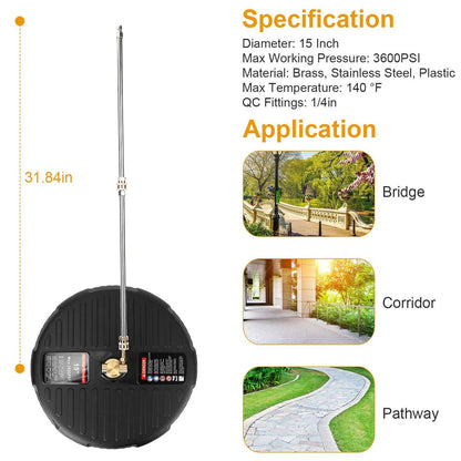 Skorter | 15" High Pressure Flat Surface Cleaner