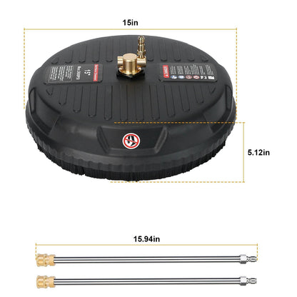 Skorter | 15" High Pressure Flat Surface Cleaner